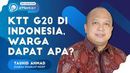 KTT G20 di Indonesia, Warga dapat Apa?