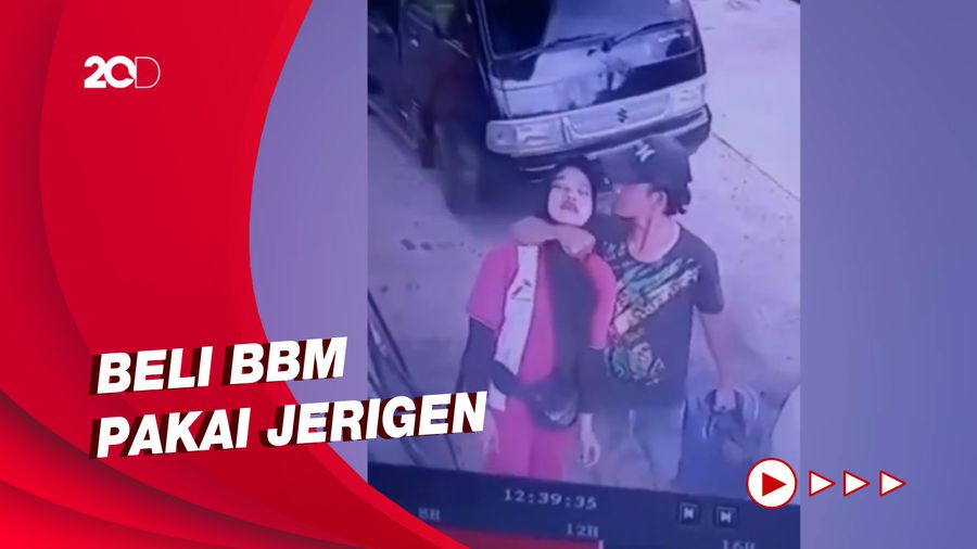 Detik-detik Pegawai SPBU di Cianjur Dipiting Pria Pembawa Jerigen
