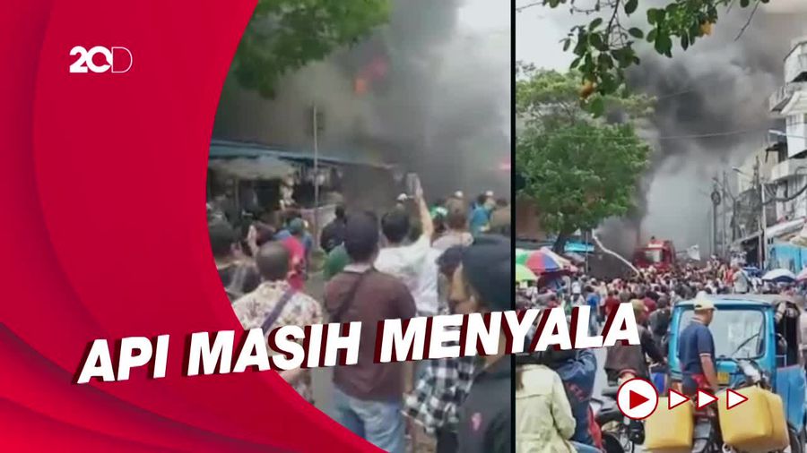 Penampakan Kebakaran Pasar Pagi Asemka Jakbar