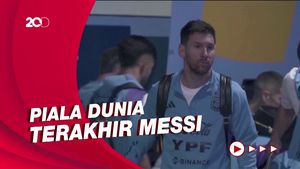 Penampakan Messi saat Squad Argentina Tiba di Doha