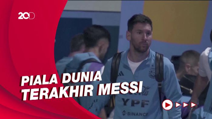 Penampakan Messi saat Squad Argentina Tiba di Doha