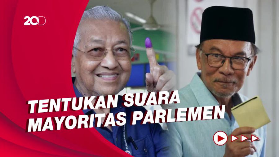 Momen Mahathir-Anwar Ibrahim Beri Hak Suara di Pemilu Malaysia