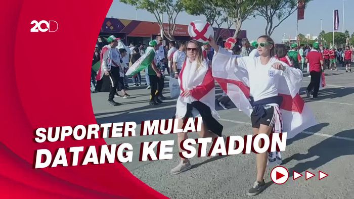 Suasana Stadion Khalifa Qatar Jelang Laga Inggris Vs Iran