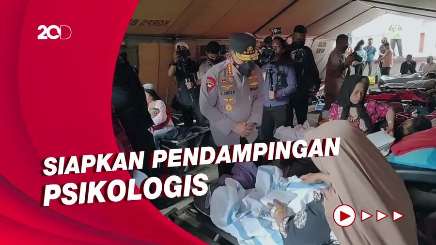 Kapolri Pastikan Beri Trauma Healing untuk Para Korban Gempa Cianjur
