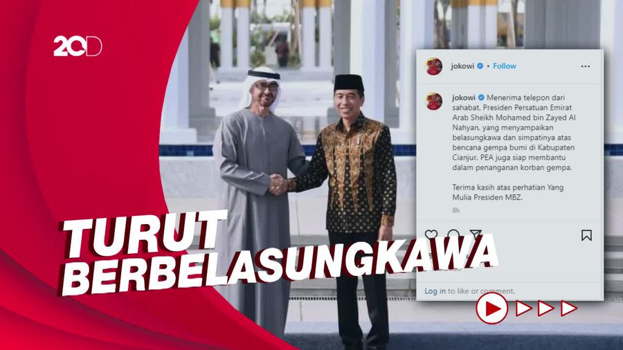 Mohamed bin Zayed Telpon Jokowi, Siap Bantu Korban Gempa Cianjur