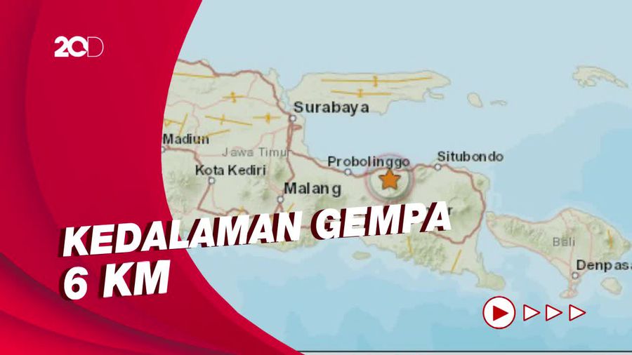 Gempa M 4,1 Guncang Probolinggo