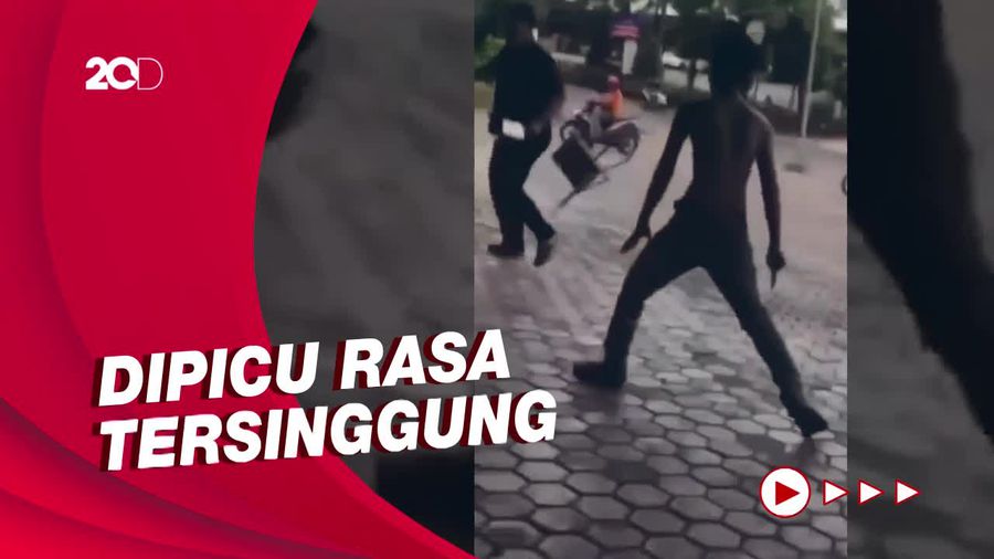 Dua Pria Saling Ribut Pakai Pisau Daging di Tanjungpinang