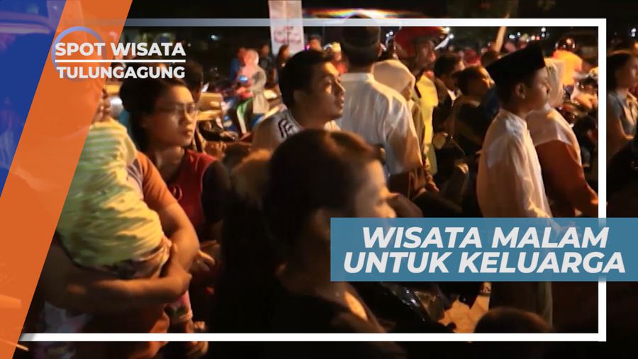 Menikmati Ramai Riuh Suasan Malam Kali Ngrowo Waterfront, Tulungagung