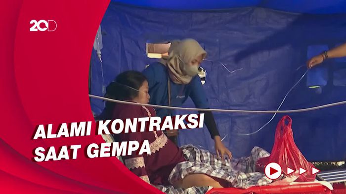 Saat Wanita di Cianjur Melahirkan di Tenda Pengungsi