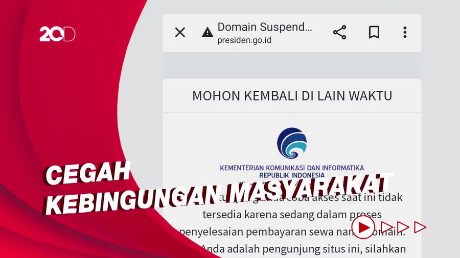 Kominfo Hapus Situs presiden.go.id
