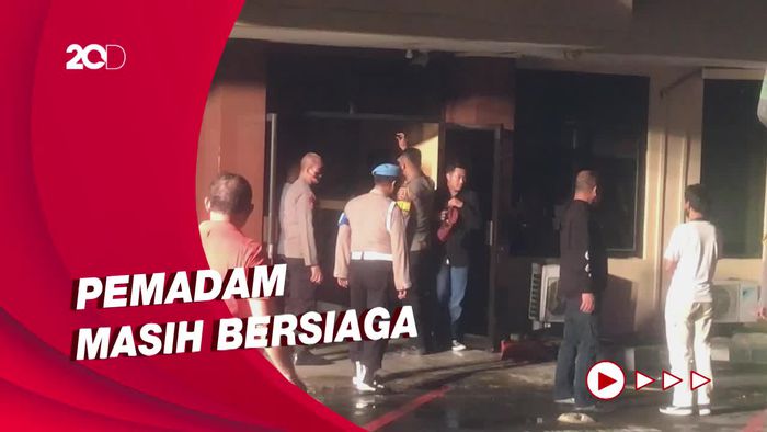 Suasana Usai Kebakaran di Baintelkam Polri