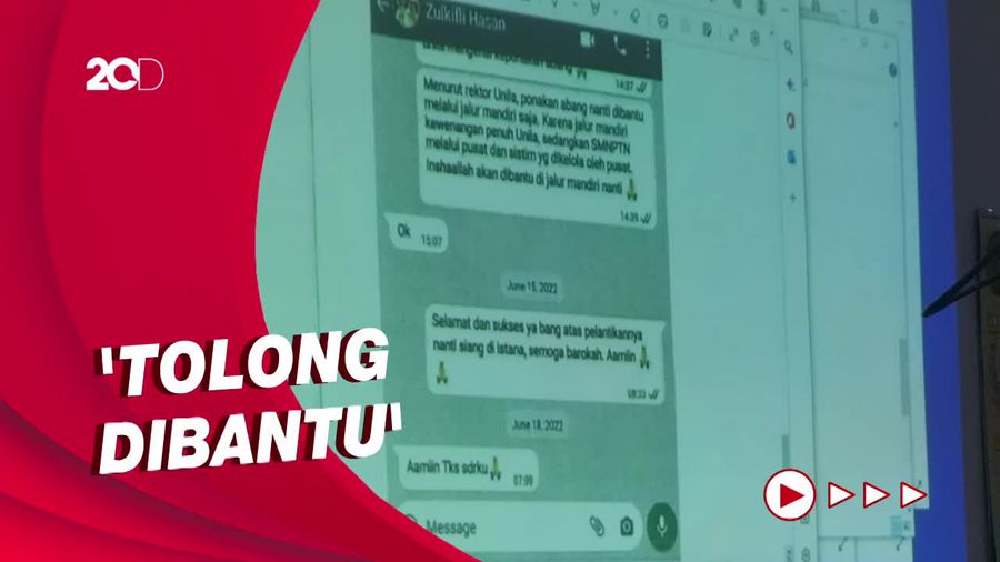 Pengakuan Rektor Unila Dititipkan Ponakan Mendag Zulhas