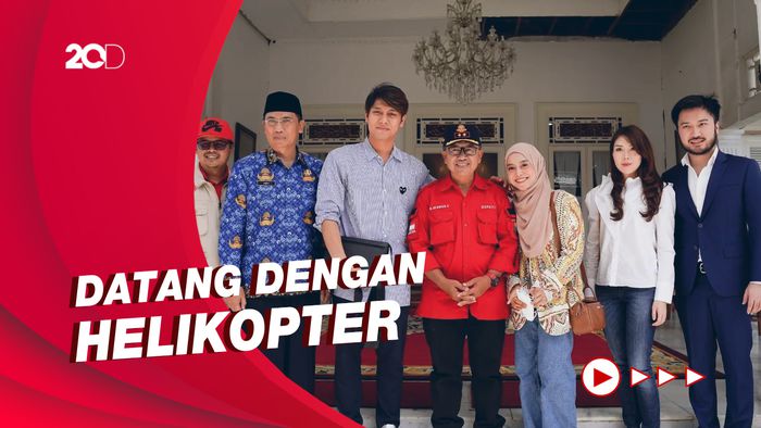 Rizky Billar dan Lesti Kejora Temui Korban Gempa Cianjur