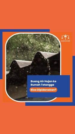 Tetangga Buang Air Hujan Sembarangan