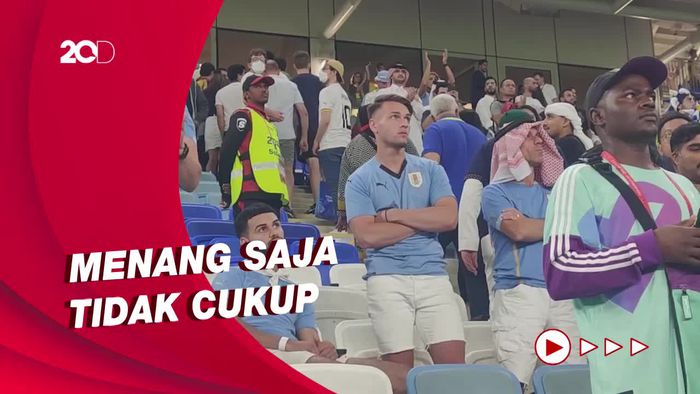 Ekspresi Para Fans saat Uruguay Harus Pamit dari Piala Dunia