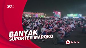Kemeriahan Nobar Spanyol vs Maroko di FIFA Fan Festival