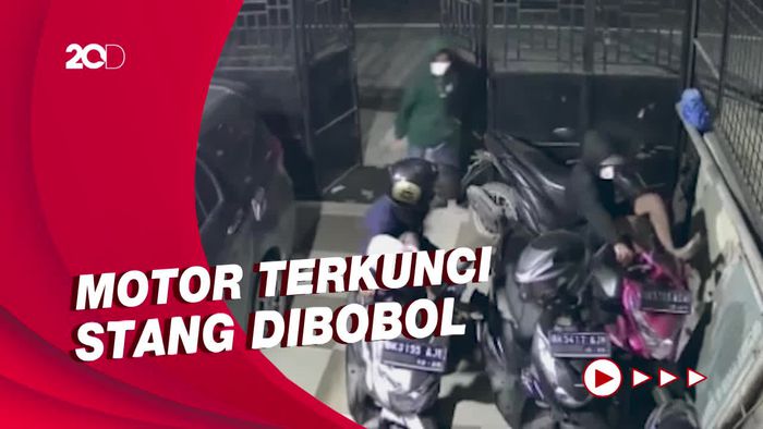 Terekam CCTV, Komplotan Remaja Curi 6 Motor Cuma Hitungan Menit