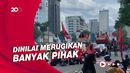 Massa Buruh Demo di Patung Kuda, Minta Jokowi Tak Tanda Tangani KUHP