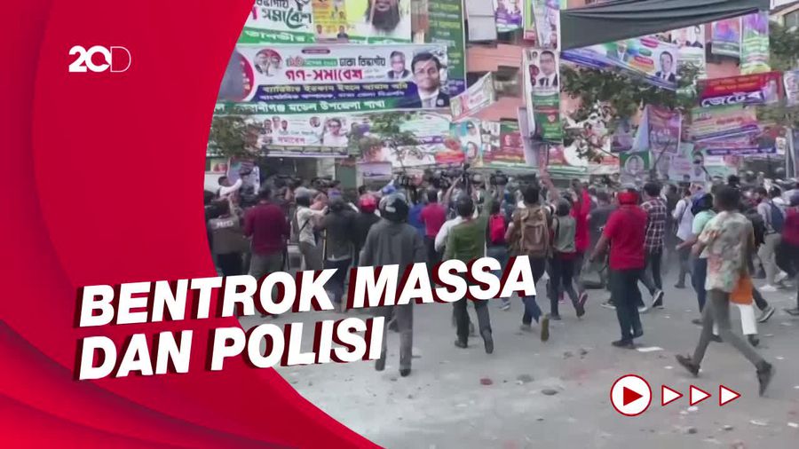 Oposisi Bangladesh Bentrok dengan Polisi saat Gelar Demo 