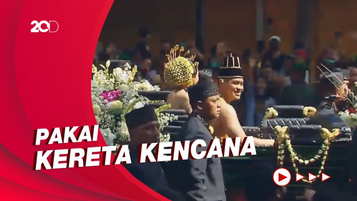 Intip Kemeriahan Prosesi Kirab Kaesang-Erina Menuju Puro Mangkunegaran