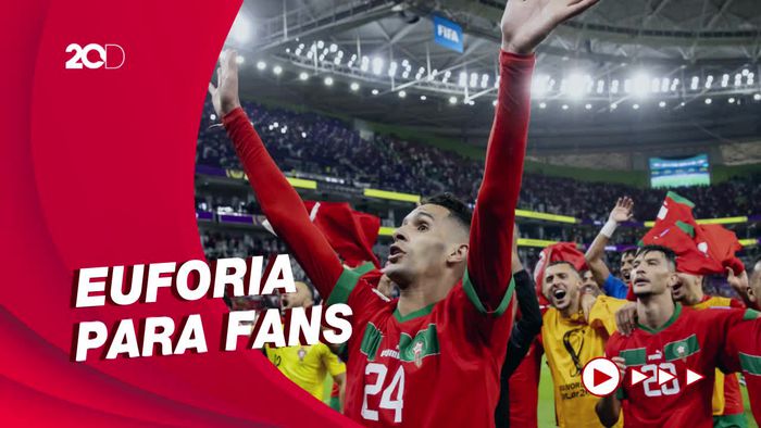 Pesta Warga Maroko Rayakan Kemenangan Sampai Turki dan Inggris