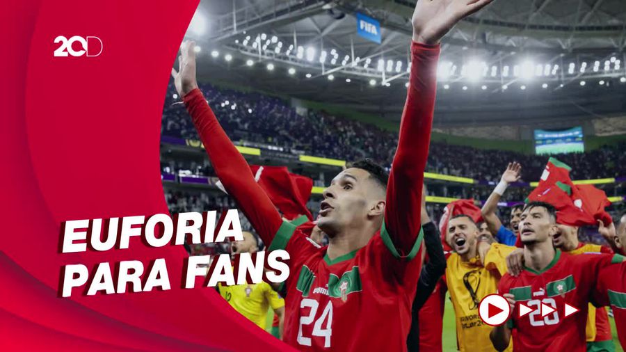 Pesta Warga Maroko Rayakan Kemenangan Sampai Turki dan Inggris