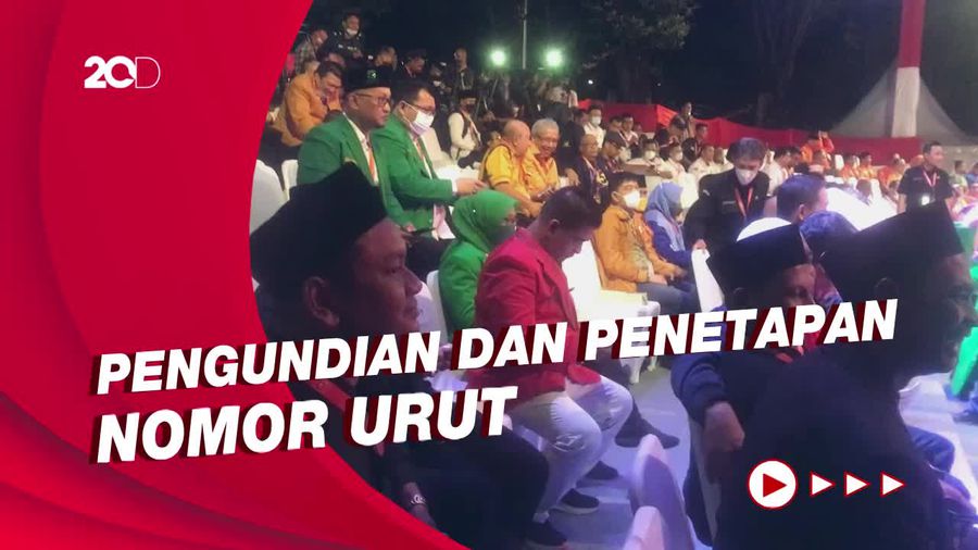 Parpol Peserta Pemilu 2024 Berdatangan Ambil Nomor Urut ke KPU