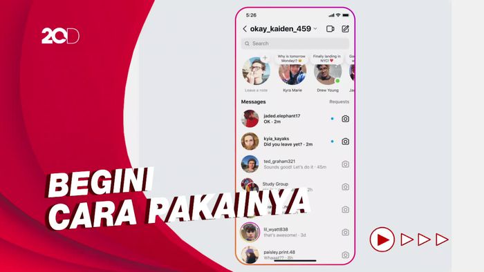 Instagram Luncurkan Fitur Notes untuk Update Status di Direct Message