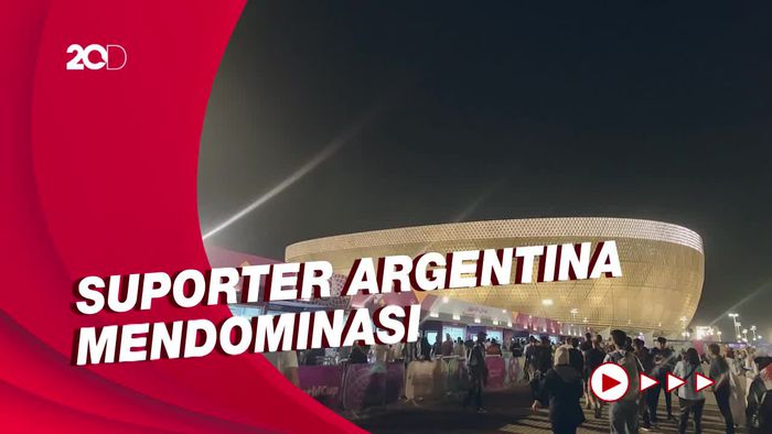 Suasana di Lusail Stadium saat Laga Argentina Vs Kroasia