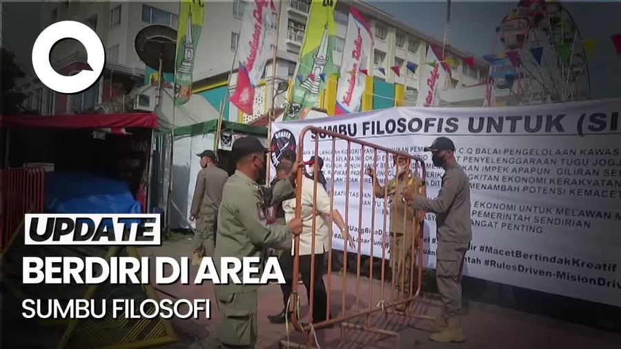 Tak Berizin, Pasar Malam Tugu Jogja Expo Ditutup Satpol PP