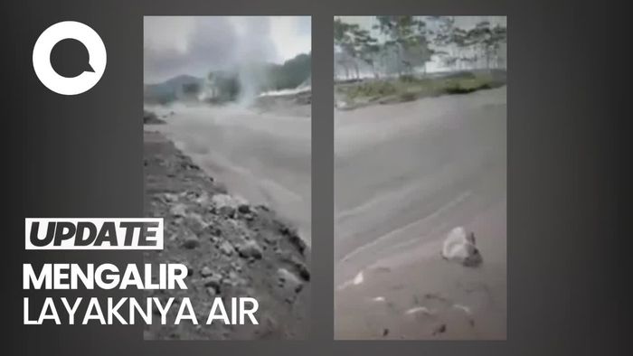 Geger Pasir Mengalir Tanpa Air di Jalur Lahar Gunung Semeru