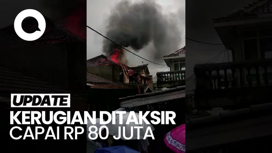 Penampakan Rumah Warga di Sukabumi Terbakar Usai Tersambar Petir