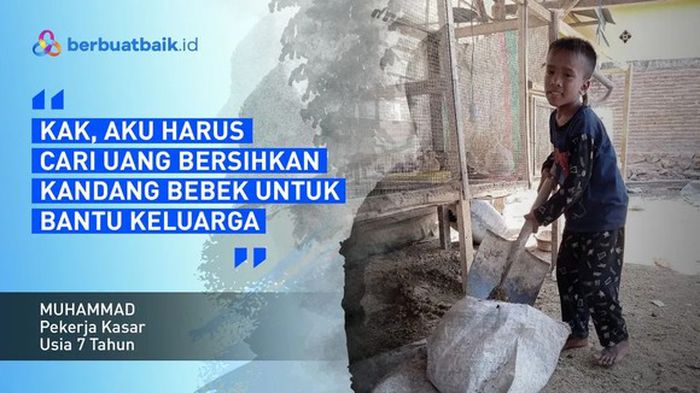 Bocah Ditinggal Ayah Ibu, Rela Bersihkan Kandang Bebek untuk Bantu Keluarga