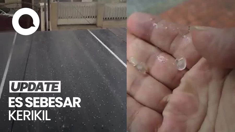 Hujan Es di Jakarta, Pemotor Serasa Dipukuli!