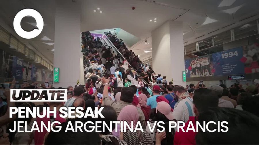 Suasana di Lusail Metro Station Jelang Final Piala Dunia 2022