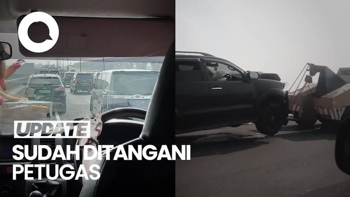 Kecelakaan di Jalan Tol Layang MBZ Sempat Bikin Macet