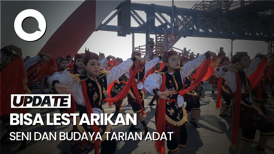 Diikuti 65.945 Pelajar, Tari Remo di Surabaya Cetak Rekor MURI