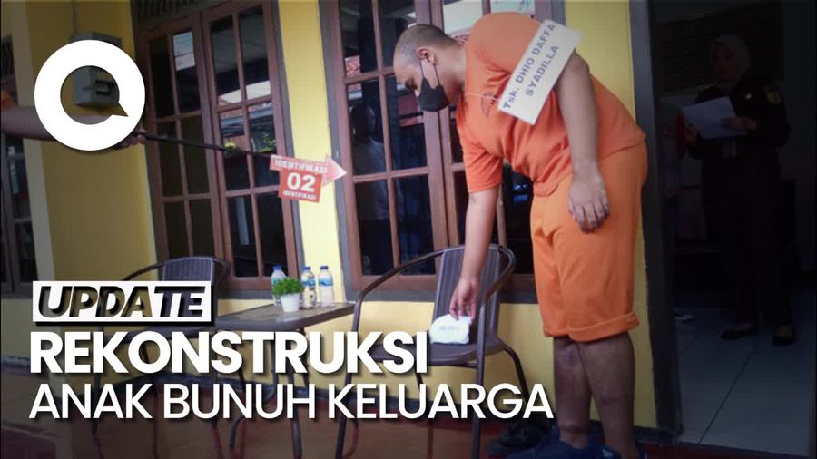 Rekonstruksi Dhio Bunuh Keluarga di Mertoyudan, 17 Adegan Diperagakan