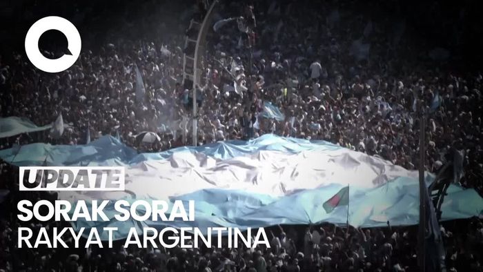 Lautan Manusia di Buenos Aires Rayakan Kemenangan Argentina