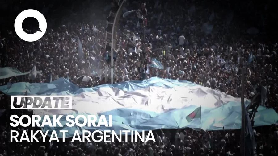 Lautan Manusia di Buenos Aires Rayakan Kemenangan Argentina
