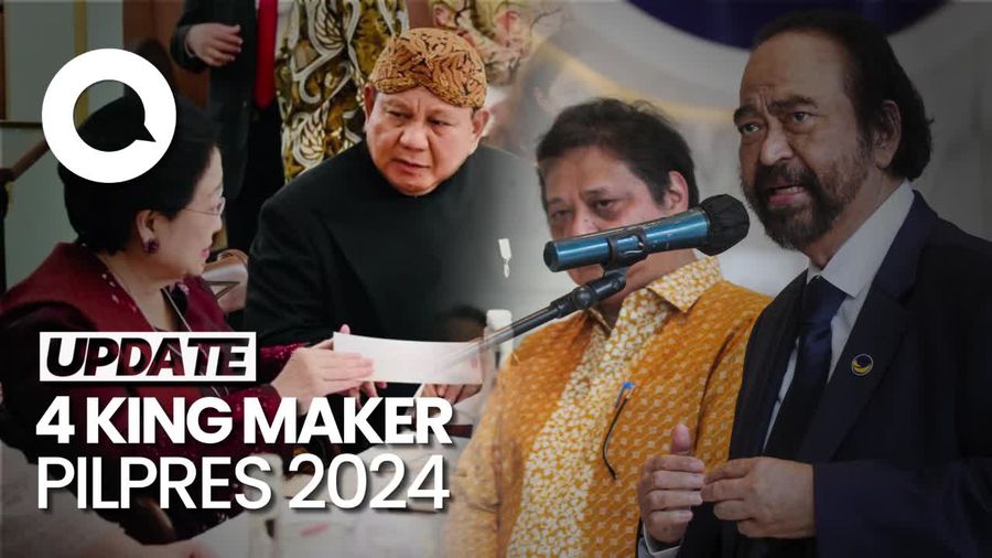 4 King Maker Versi LSI Denny JA: Megawati, Prabowo, Airlangga, Paloh