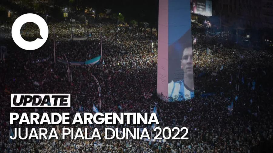 Lautan Manusia Penuhi Buenos Aires Sambut Messi Cs