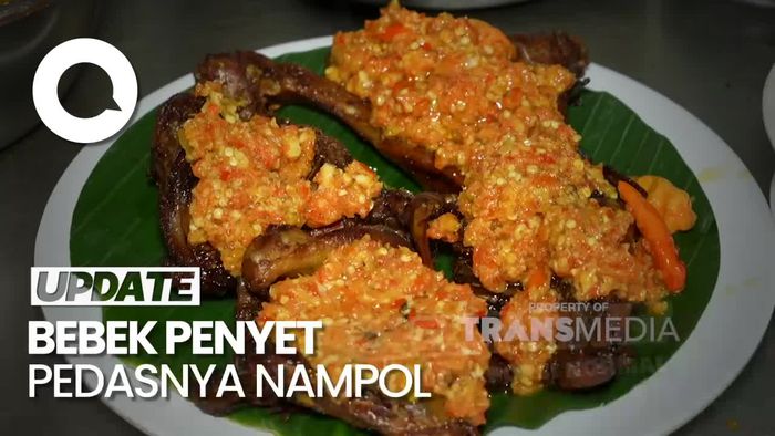 Bikin Laper: Bebek Penyet dengan Sambal Melimpah