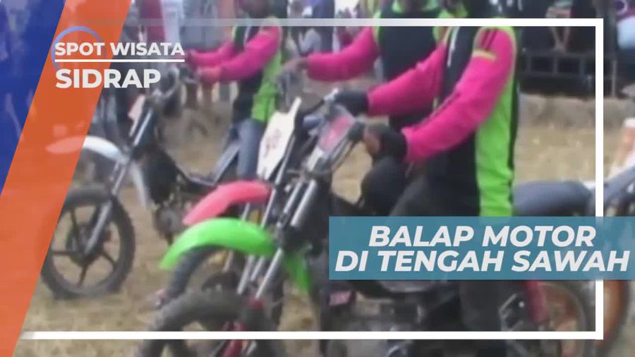 Adu Kecepatan Lomba Balap Motor Taxi di Sidrap Sulawesi Selatan