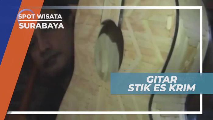 Gitar Stik Es Krim, Kreasi Unik Seniman Asal Surabaya