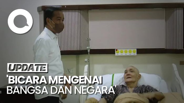 Jokowi Jenguk Try Sutrisno: Alhamdulillah Sehat dan Stabil