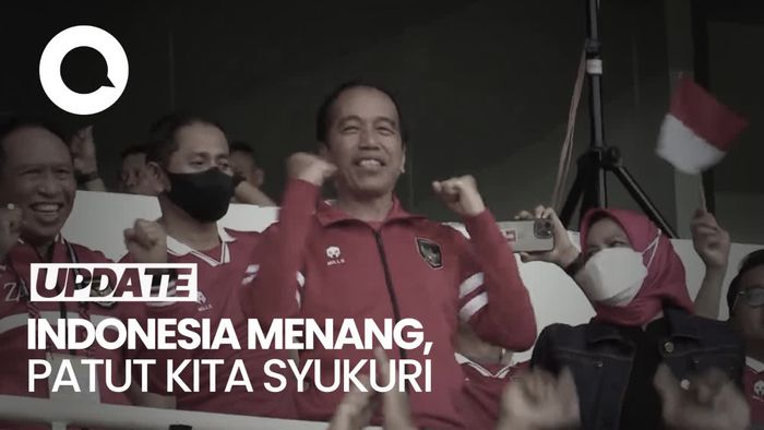 Ekspresi Lepas Jokowi Saat Indonesia Hajar kamboja 2-1