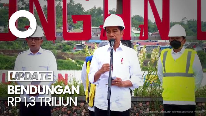 Resmikan Bendungan Ciawi, Jokowi Klaim 12 Kelurahan Tak Banjir Lagi