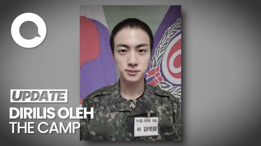 Potret Perdana Jin BTS Pakai Seragam Militer