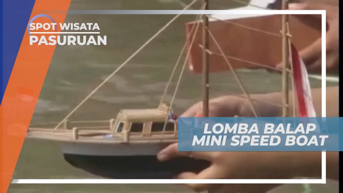Seru-seruan Adu Cepat Lomba Mini Speedboat di Sungai, Pasuruan